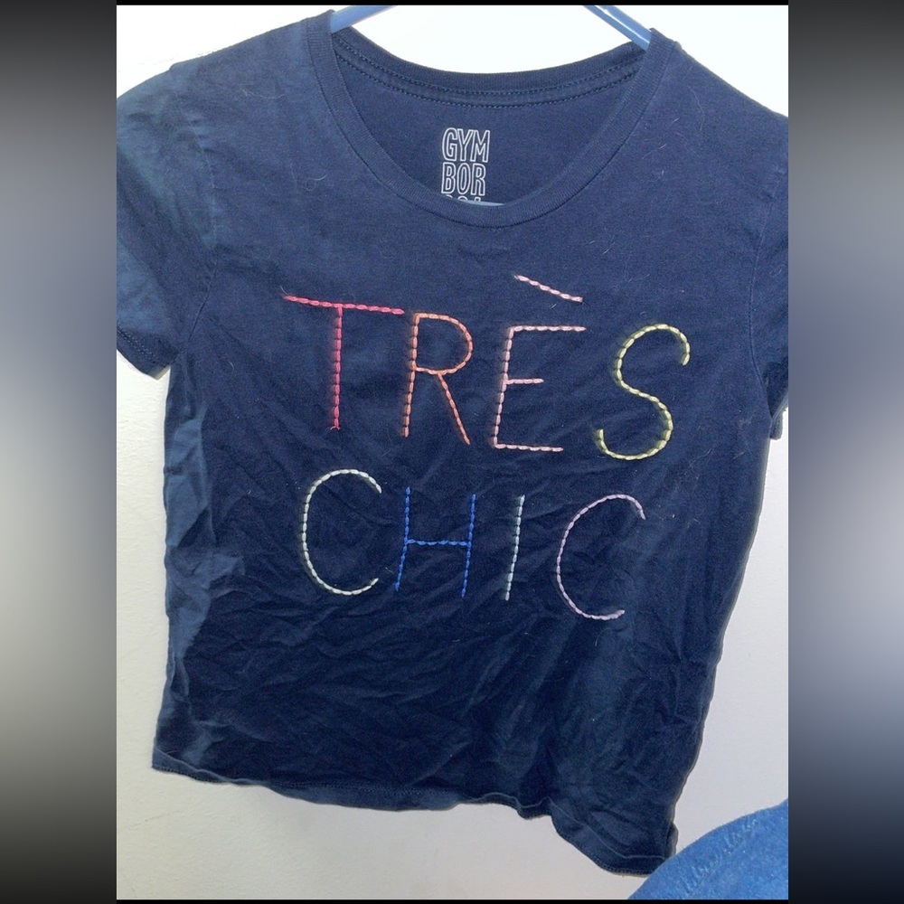 Navy girls size 10-12 (L) shirt
